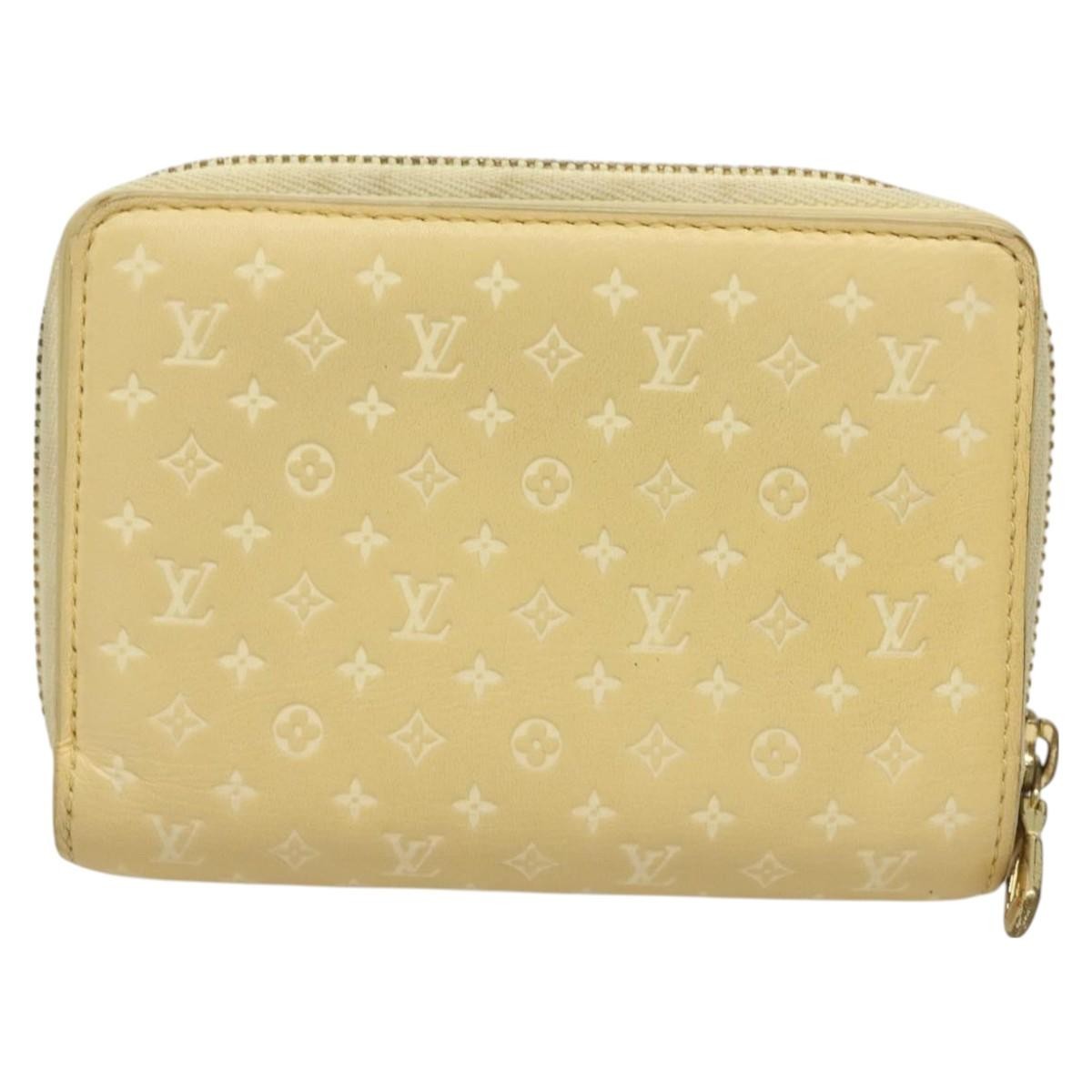 Louis Vuitton Lou Wallet Nanogram Leather Beige Leather Wallets Accessory