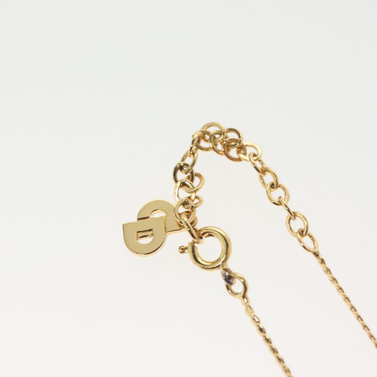 Christian Dior Cd Pendant Necklace Metal And Crystals Gold Metal Necklace Jewelry (Pre-Owned)