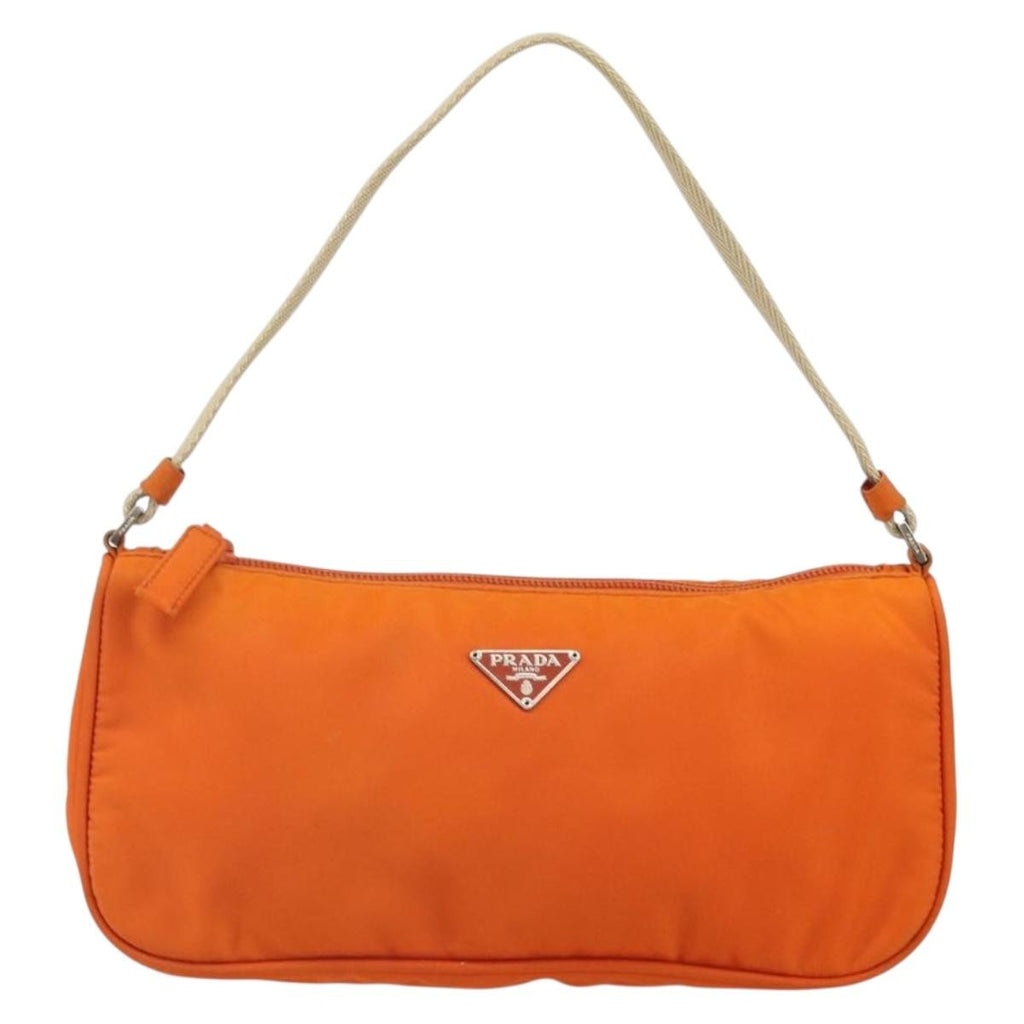 Prada Pochette Shoulder Bag Tessuto Orange Nylon Clutche & Pouche Bag