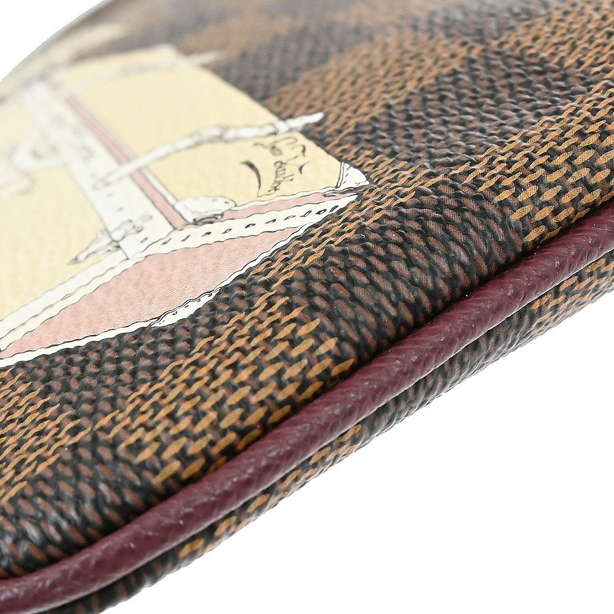 Louis Vuitton Milla Pochette Limited Edition Damier Brown Canvas Clutche & Pouche Bag