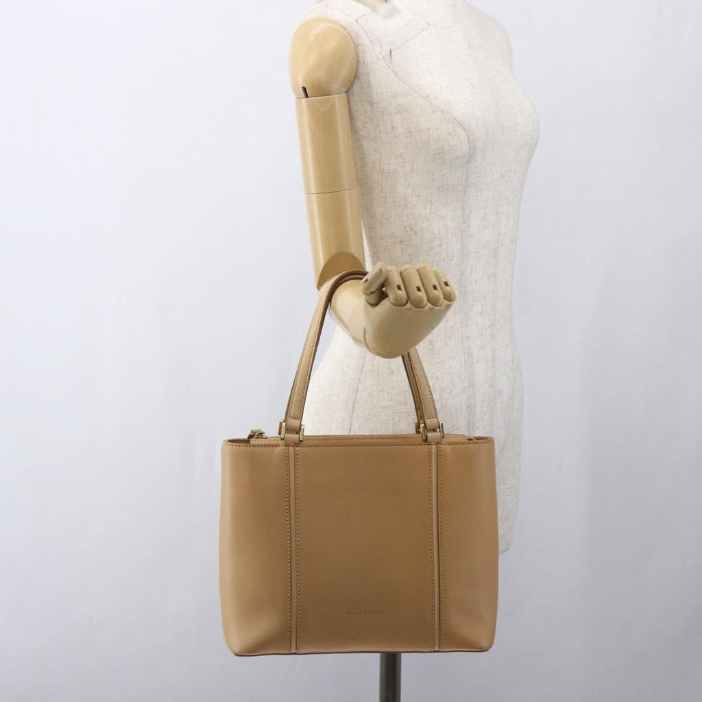 Burberry Vintage Handbag Leather Beige Leather Handbag