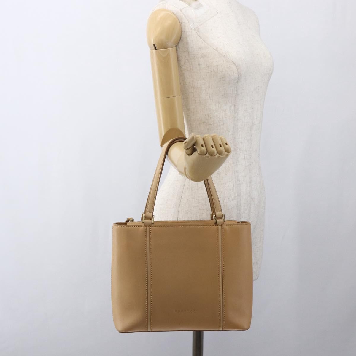 Burberry Vintage Handbag Leather Beige Leather Handbag