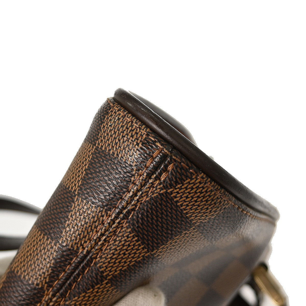 Louis Vuitton Manosque Handbag Damier Brown Canvas Tote Bag