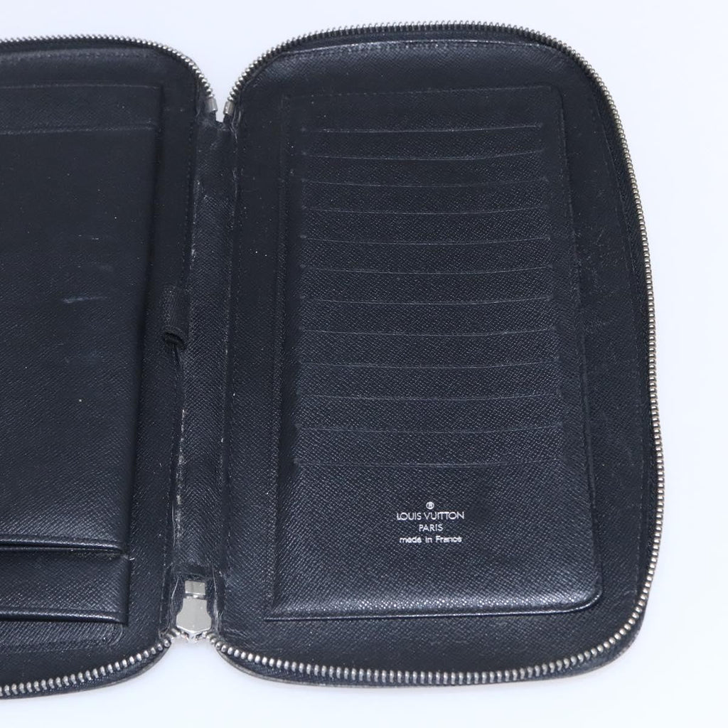 Louis Vuitton Organizer De Voyage Travel Wallet Leather Black Leather Wallets Accessory