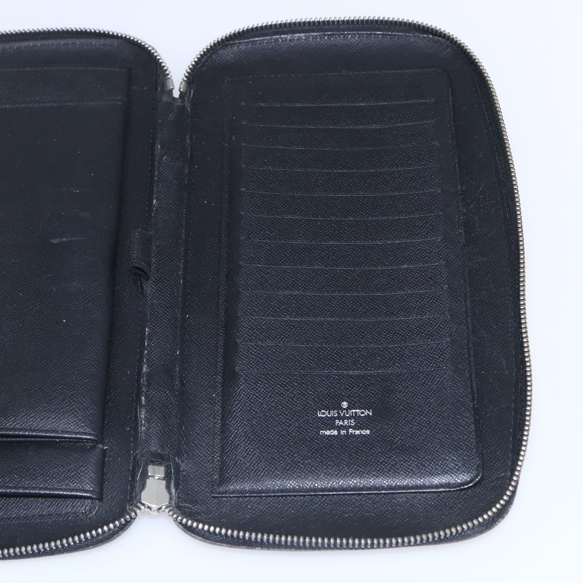 Louis Vuitton Organizer De Voyage Travel Wallet Leather Black Leather Wallets Accessory