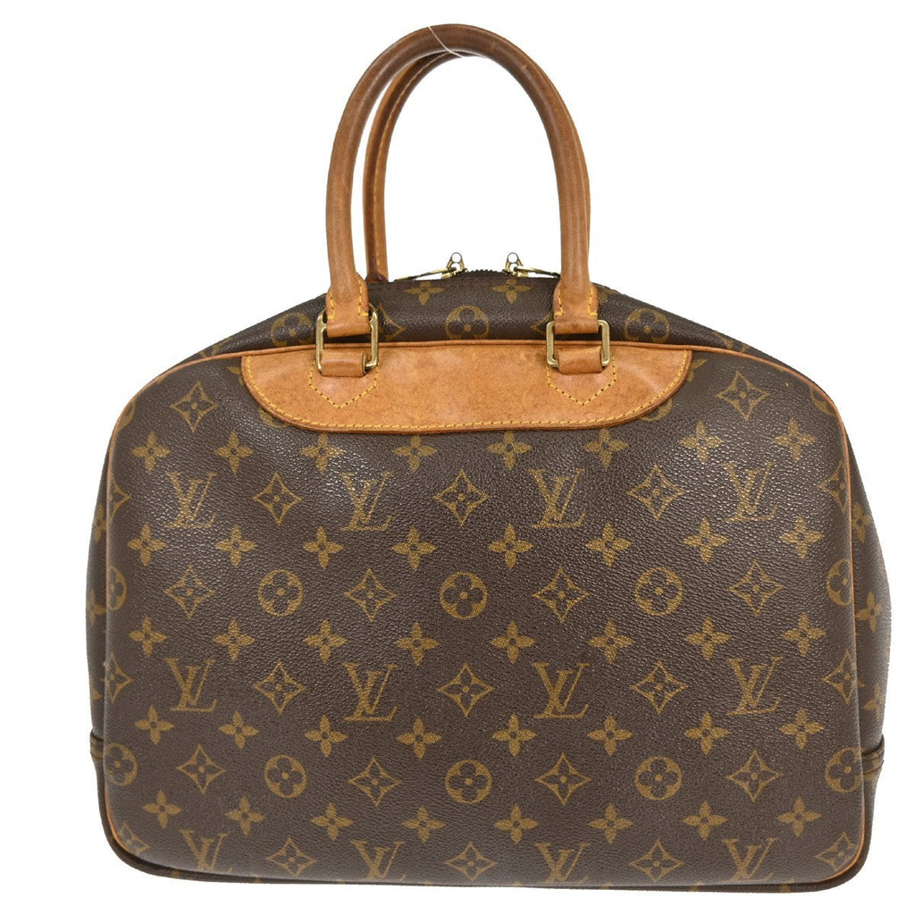 Louis Vuitton Deauville Handbag Monogram Canvas Brown Canvas Handbag