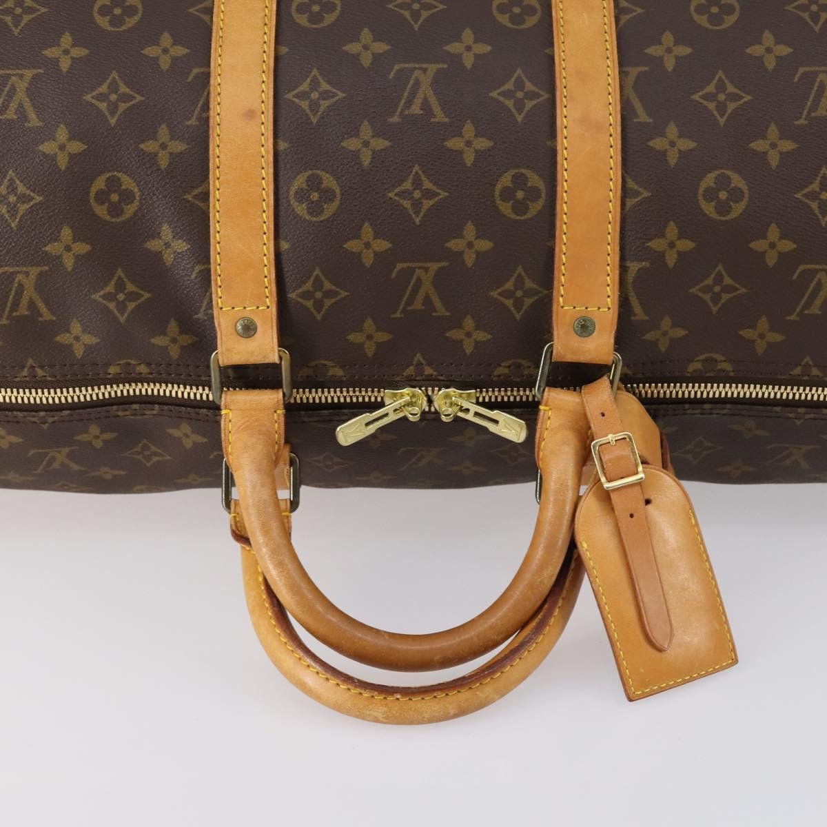 Louis Vuitton Keepall Bag Monogram Canvas Brown Canvas Travel Bag