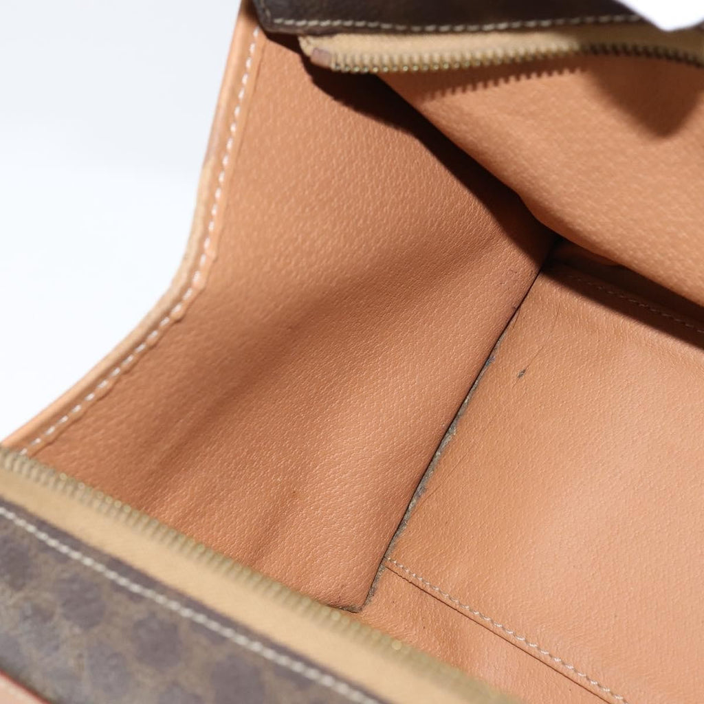 Celine Vintage Macadam Tote Bag Canvas Brown Canvas Tote Bag Bag