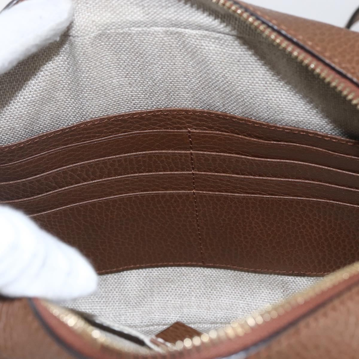 Gucci Bree Disco Crossbody Bag Gg Canvas With Leather Beige Canvas Crossbody Bag Bag (Pre-Owned)