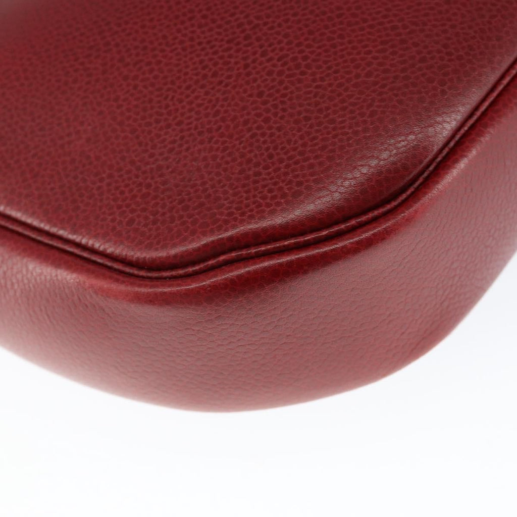 Christian Dior Vintage Shoulder Bag Leather Red Leather Shoulder Bag Bag (Pre-Owned)
