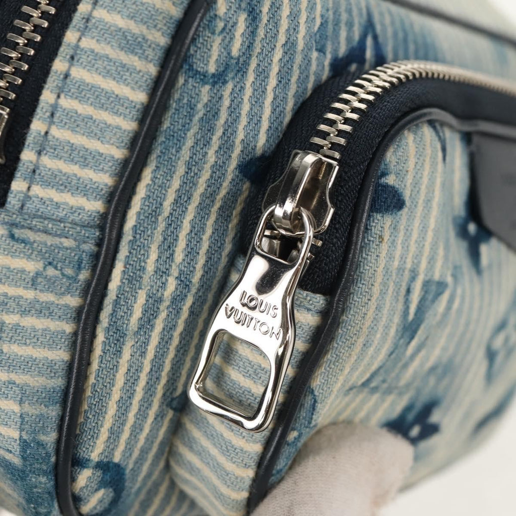 Louis Vuitton Outdoor Pouch Limited Edition Monogram Watercolor Stripes Denim Blue Canvas Clutche & Pouche Bag