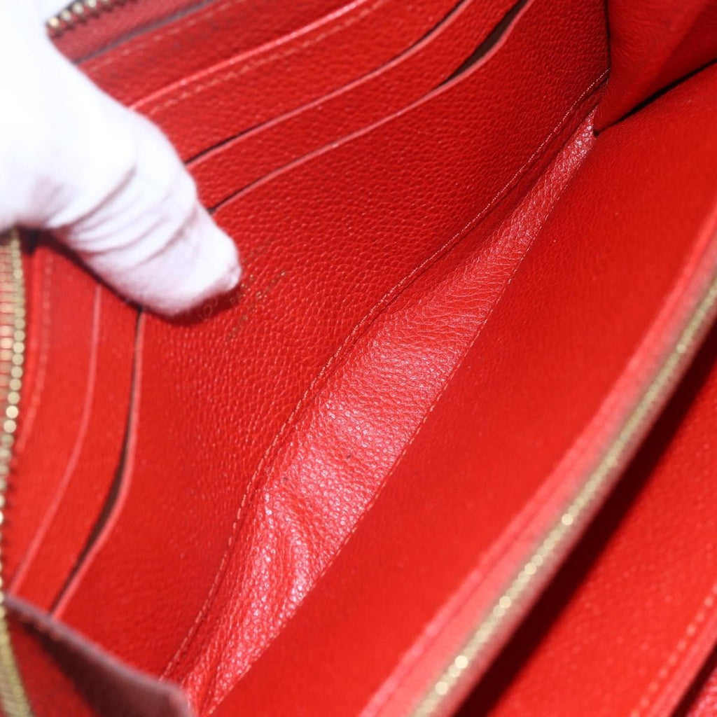Louis Vuitton Portefeuille Zippy Monogramme Empreinte Monogramme Empreinte Red Leather Wallets Accessory