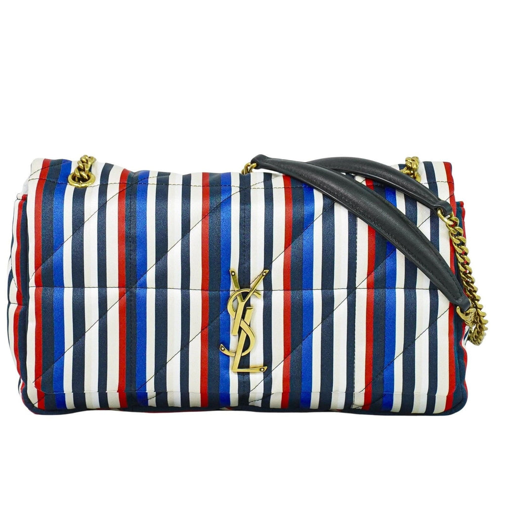 Saint Laurent Jamie Flap Bag Quilted Printed Silk Multicolour Silk Shoulder Bag Bag (Pre-Owned)