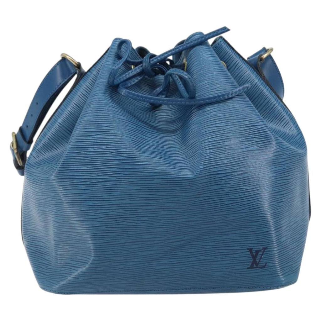 Louis Vuitton Petit Noe Handbag Epi Leather Blue Leather Shoulder Bag