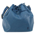 Louis Vuitton Petit Noe Handbag Epi Leather Blue Leather Shoulder Bag