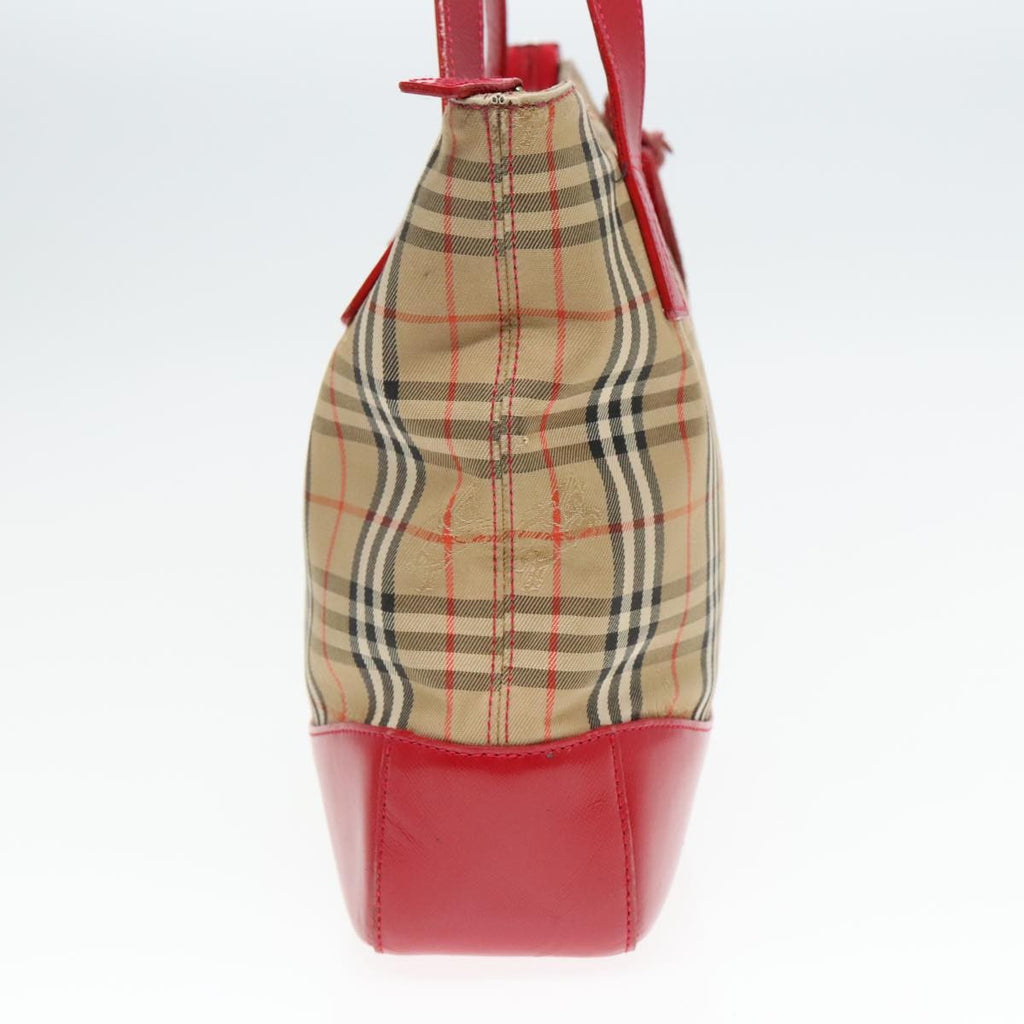 Burberry Nova Check Tote Canvas And Leather Beige Canvas Tote Bag