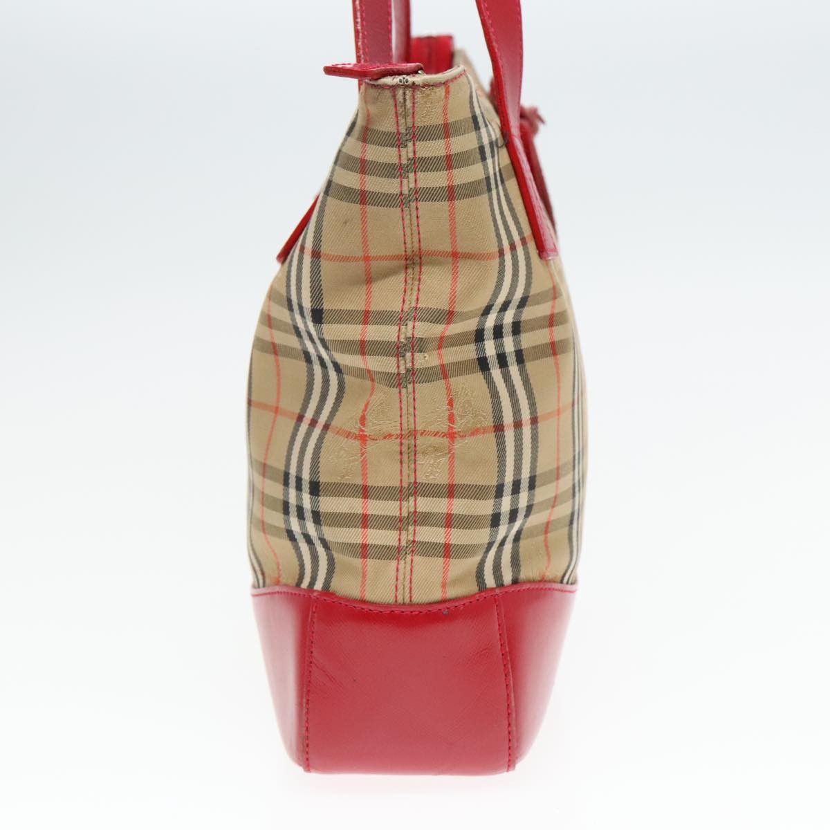 Burberry Nova Check Tote Canvas And Leather Beige Canvas Tote Bag