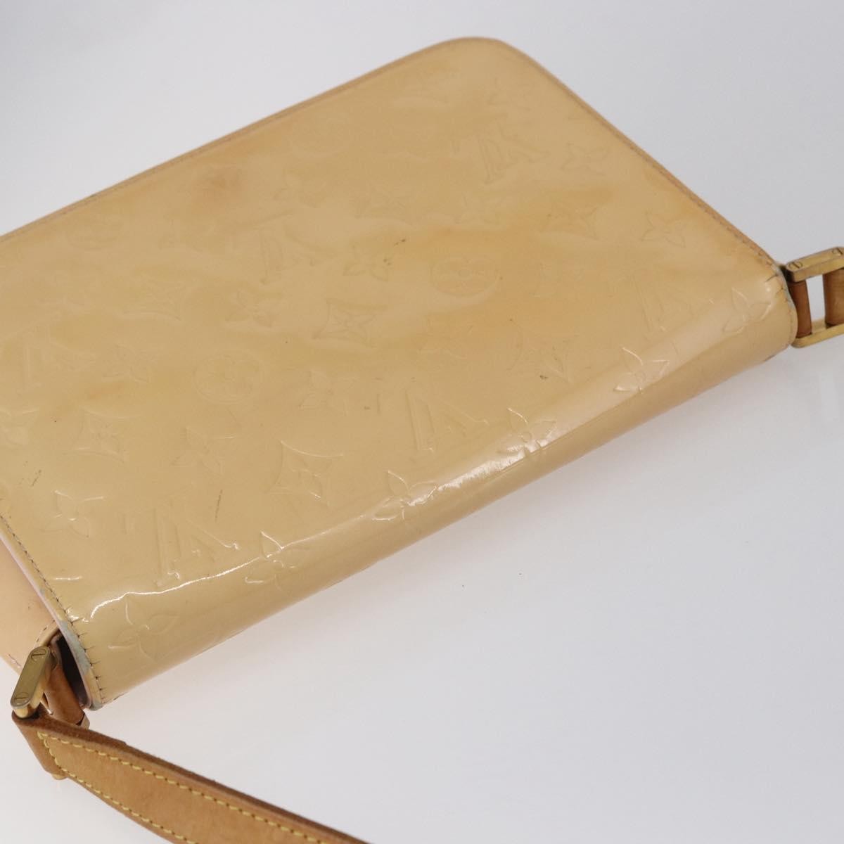 Louis Vuitton Thompson Street Handbag Monogram Vernis Beige Patent_Leather Shoulder Bag