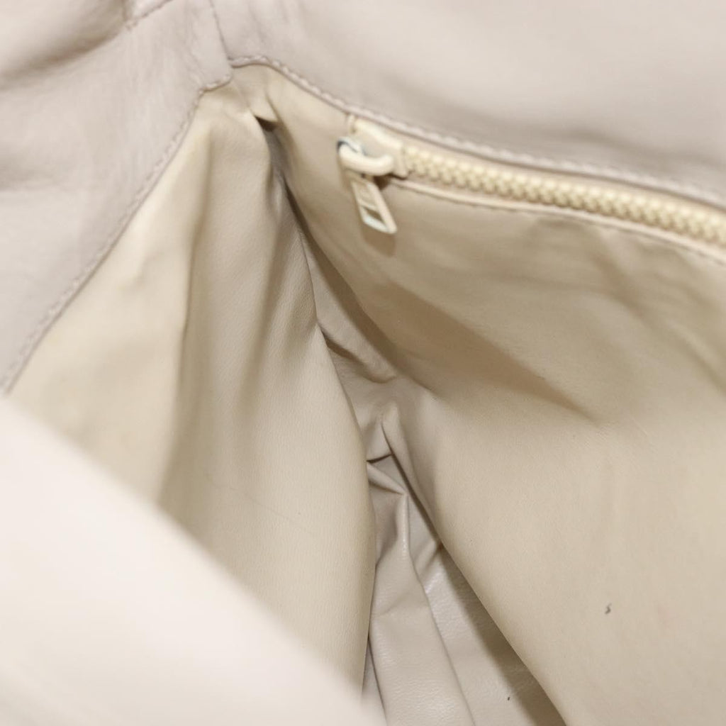 Celine Vintage Shoulder Bag Leather Beige Leather Shoulder Bag Bag