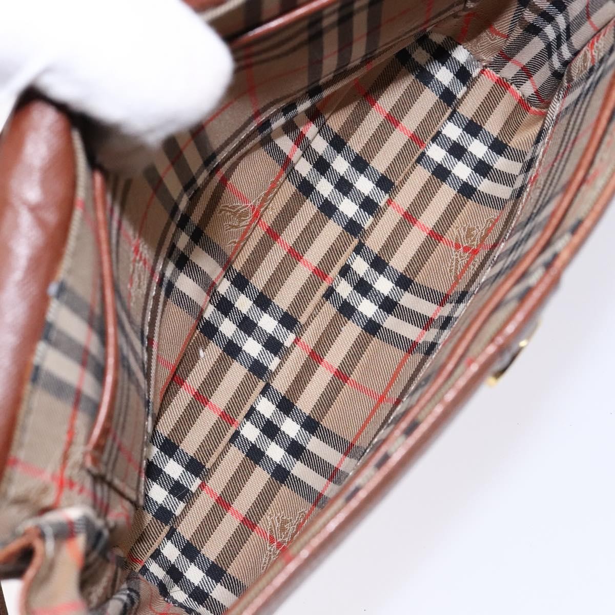 Burberry Flap Shoulder Bag Leather Brown Leather Shoulder Bag