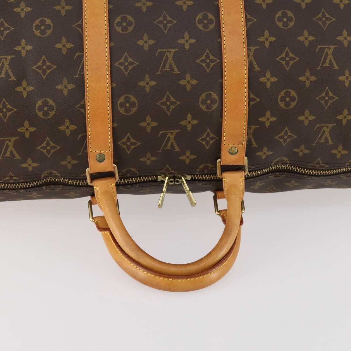 Louis Vuitton Keepall Bag Monogram Canvas Brown Canvas Travel Bag