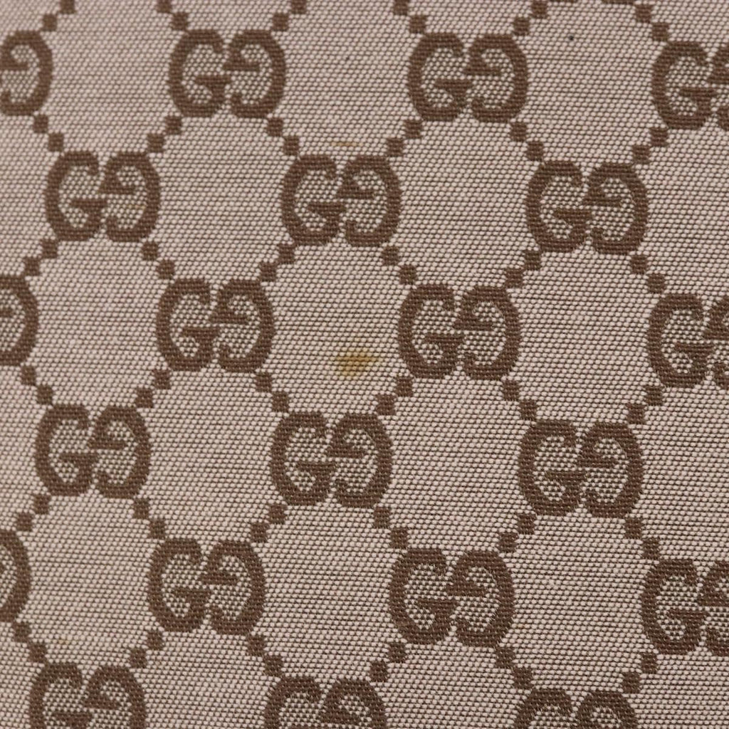 Gucci Vintage Bucket Shopping Tote Gg Canvas Brown Canvas Tote Bag Bag (Pre-Owned)