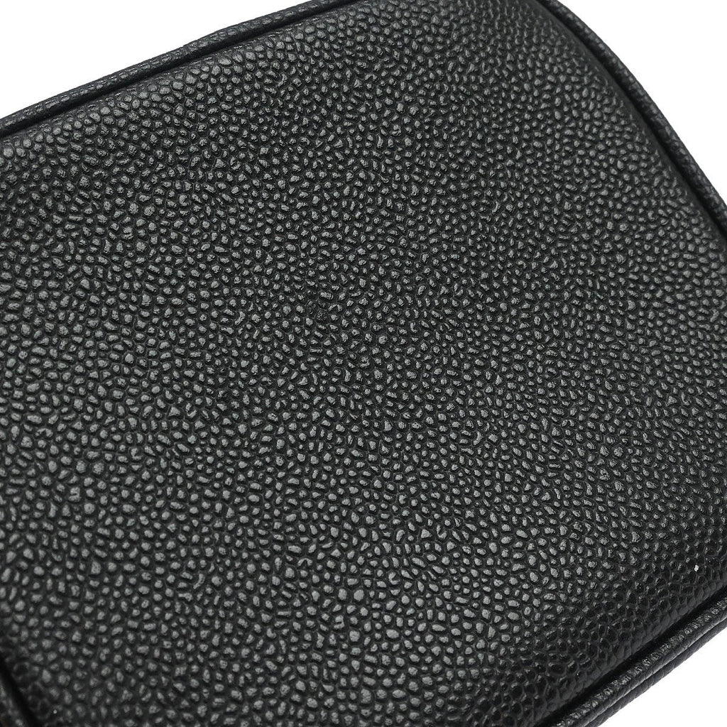 Chanel Vintage Timeless Cosmetic Case Caviar Black Leather Handbag
