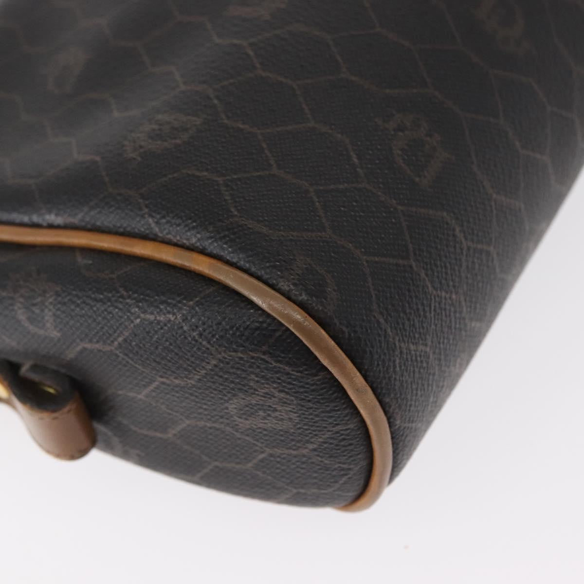 Christian Dior Vintage Honeycomb Shoulder Bag Canvas And Leather Black Canvas Shoulder Bag Bag (Pre-Owned)