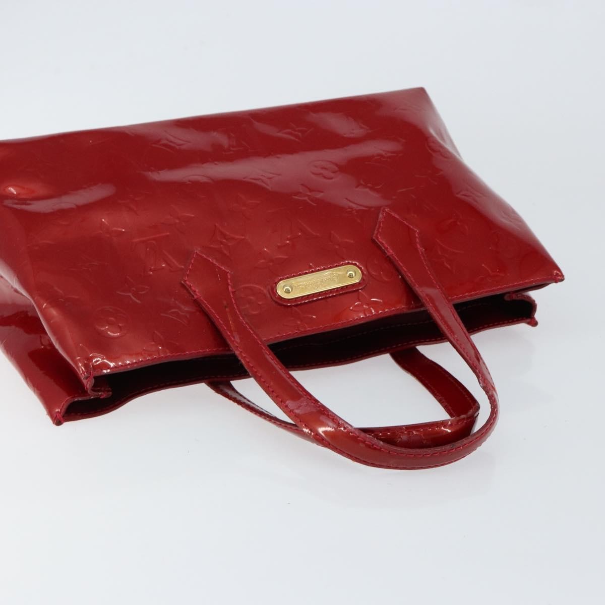 Louis Vuitton Wilshire Handbag Monogram Vernis Red Patent_Leather Handbag