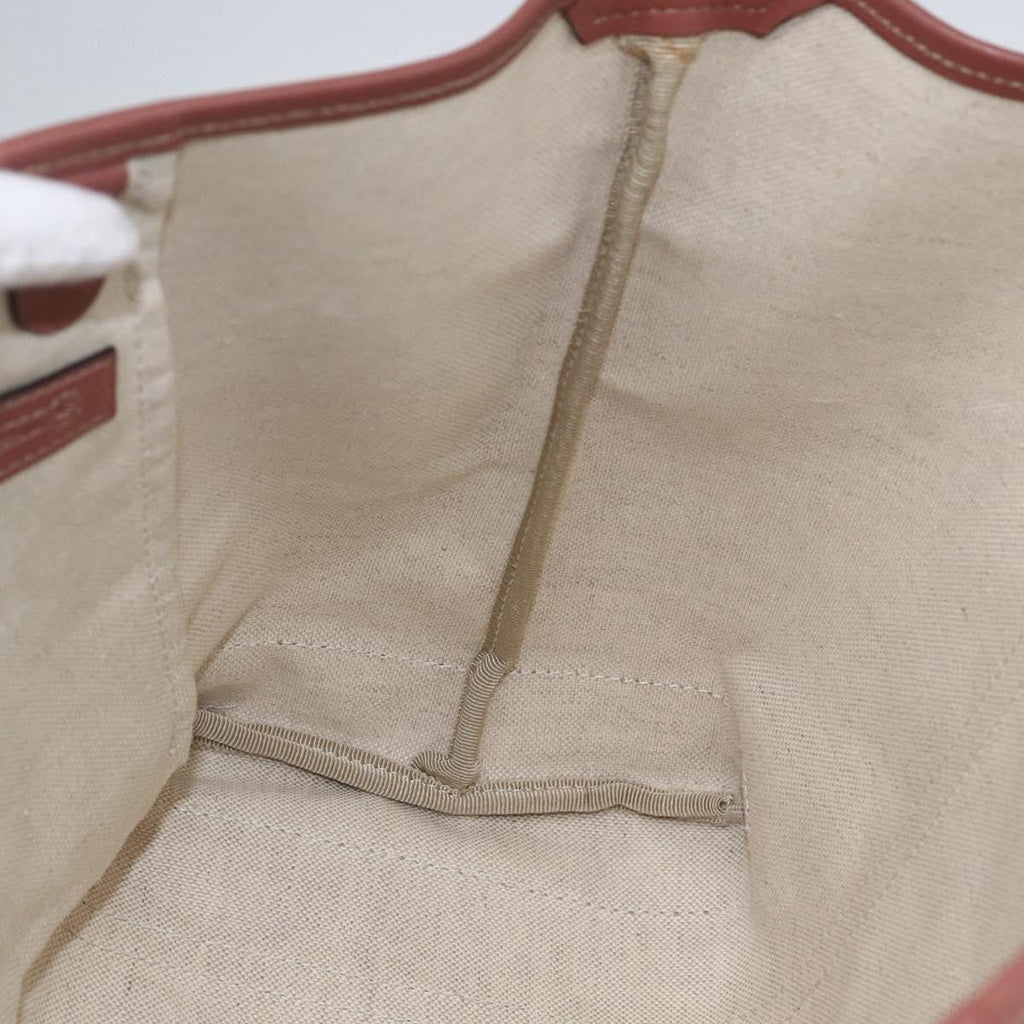 Gucci Joy Plus Tote Gg Coated Canvas With Leather Beige Canvas Tote Bag Bag (Pre-Owned)