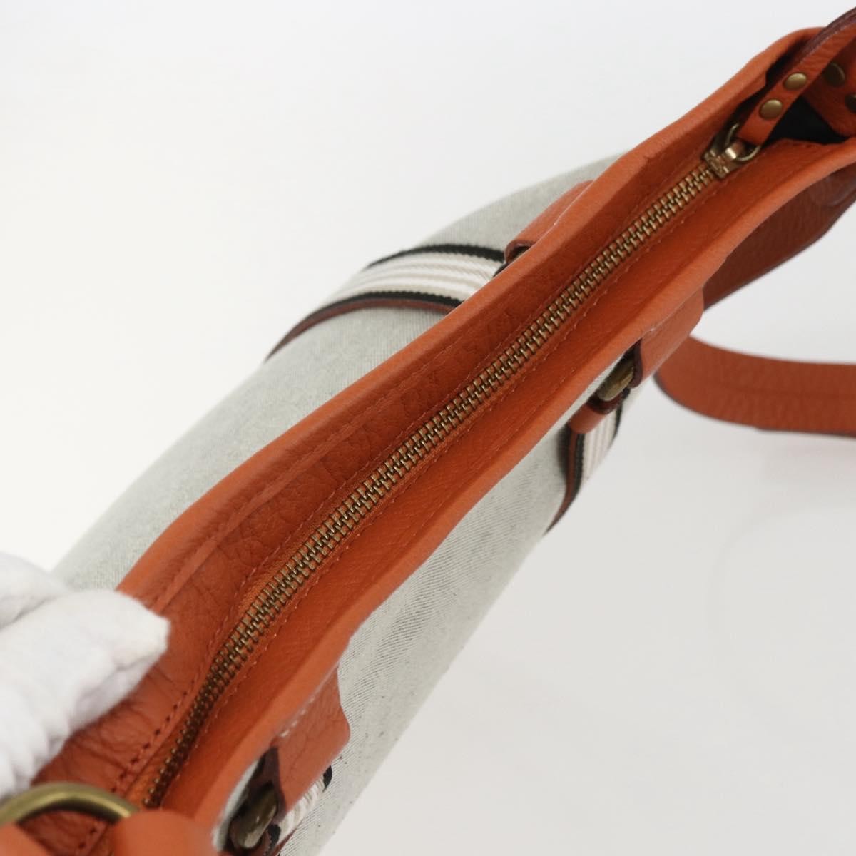 Burberry Blue Label Shoulder Bag Canvas Gray Canvas Shoulder Bag