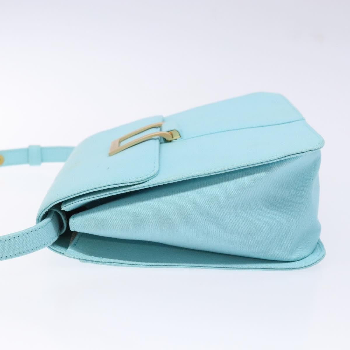 Saint Laurent Vintage Shoulder Bag Canvas Blue Canvas Shoulder Bag Bag (Pre-Owned)