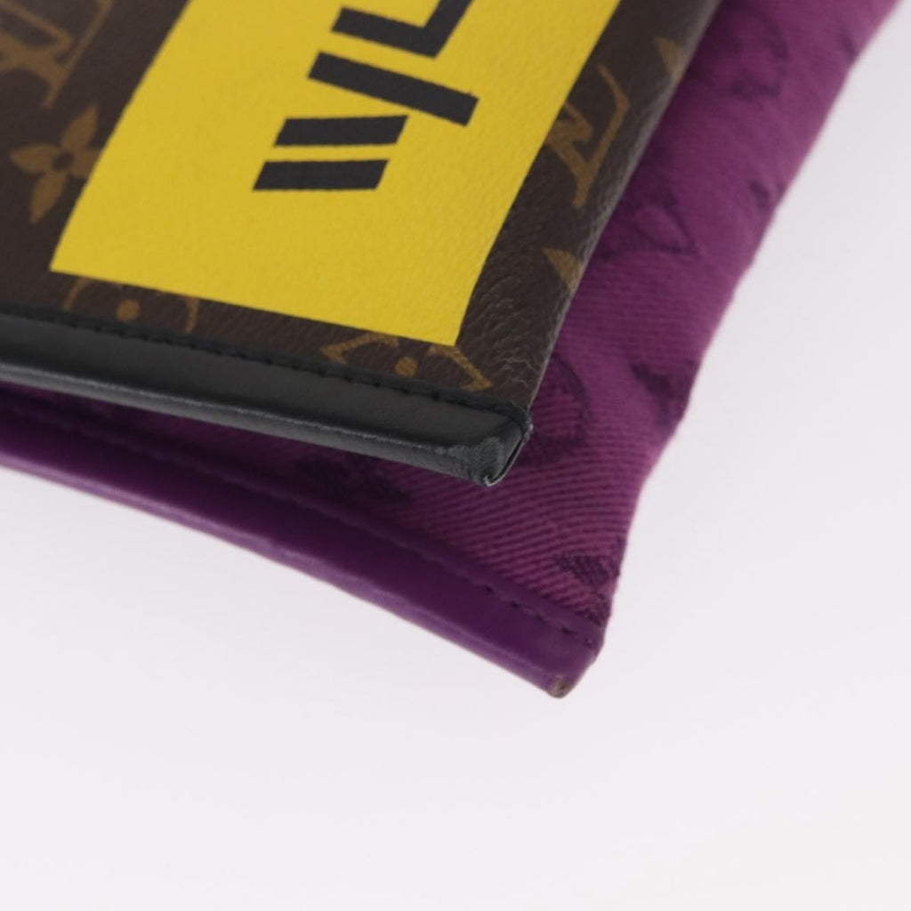 Louis Vuitton Double Flat Messenger Bag Limited Edition Logo Story Monogram Canvas And Denim Multicolour Canvas Shoulder Bag