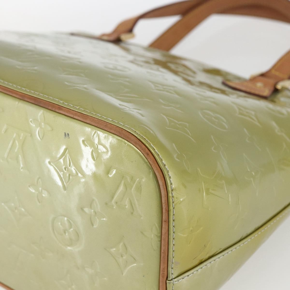 Louis Vuitton Houston Handbag Monogram Vernis Green Patent_Leather Tote Bag