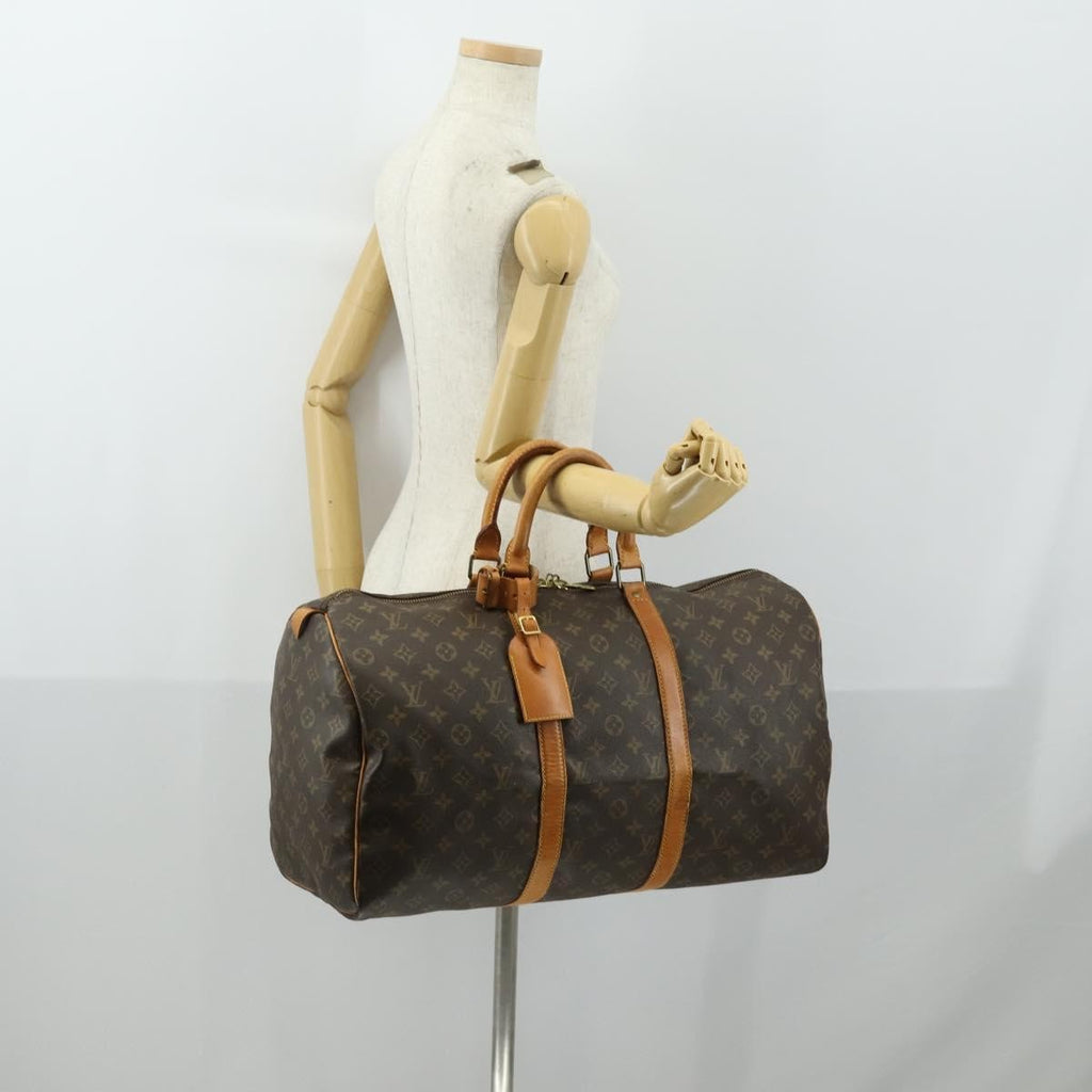 Louis Vuitton Keepall Bag Monogram Canvas Brown Canvas Travel Bag