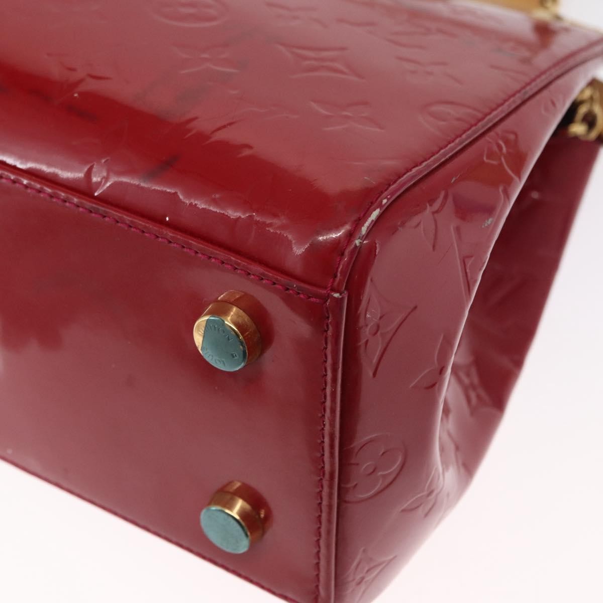 Louis Vuitton Brea Handbag Monogram Vernis Red Patent_Leather Handbag