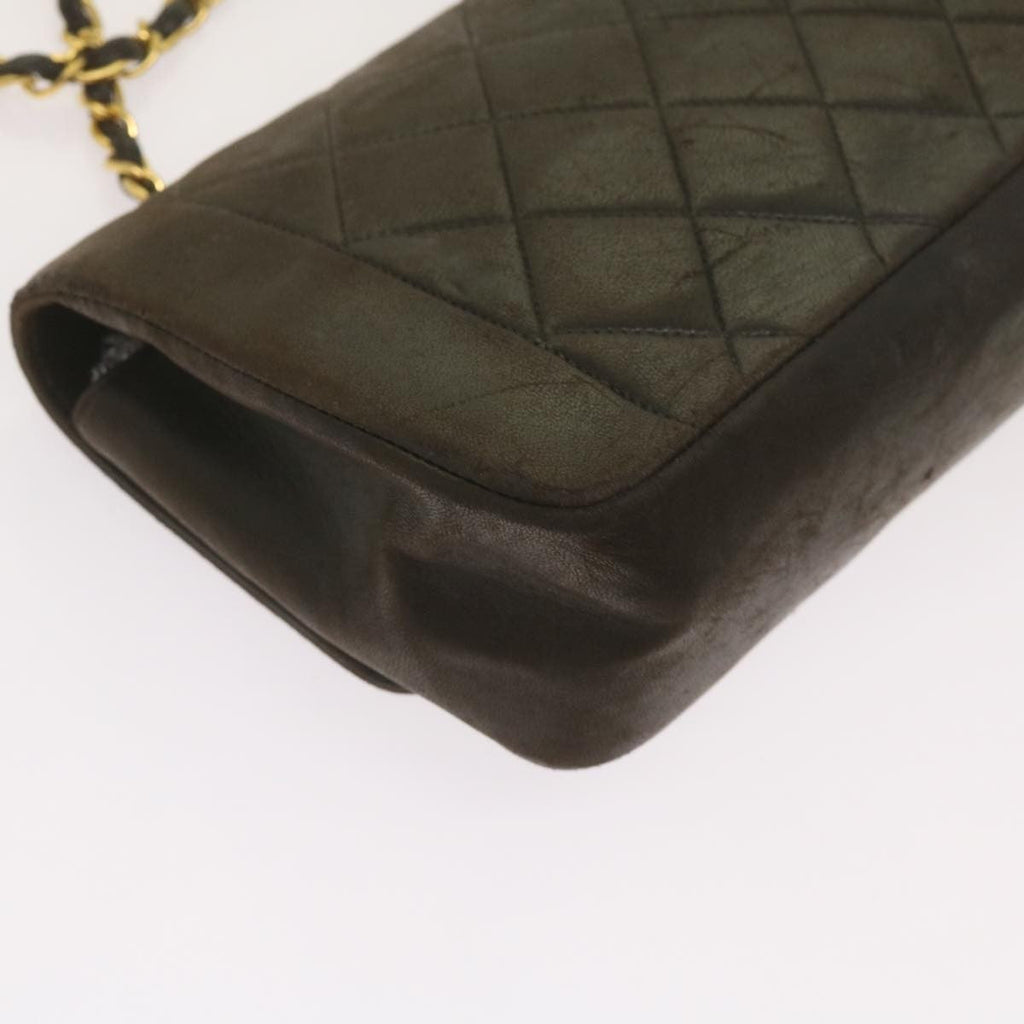 Chanel Vintage Diana Flap Bag Quilted Lambskin Black Leather Shoulder Bag Bag