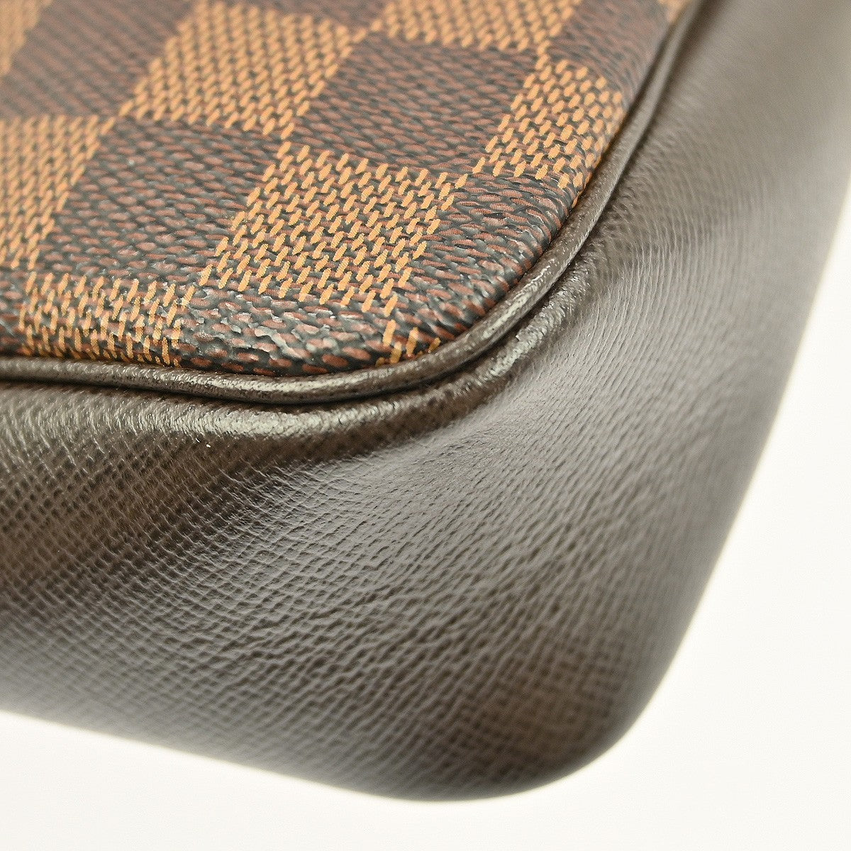 Louis Vuitton Trousse Make Up Bag Damier Canvas Brown Canvas Clutche & Pouche Bag