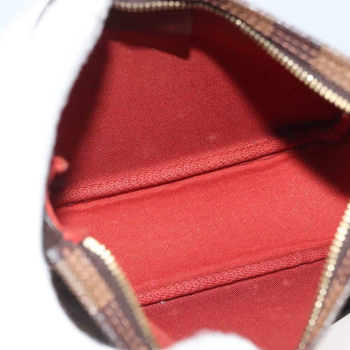 Louis Vuitton Trousse Make Up Bag Damier Canvas Brown Canvas Shoulder Bag