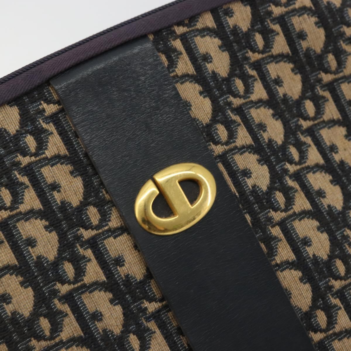 Christian Dior Trotter Shoulder Bag Canvas Navy Canvas Shoulder Bag Bag (Pre-Owned)