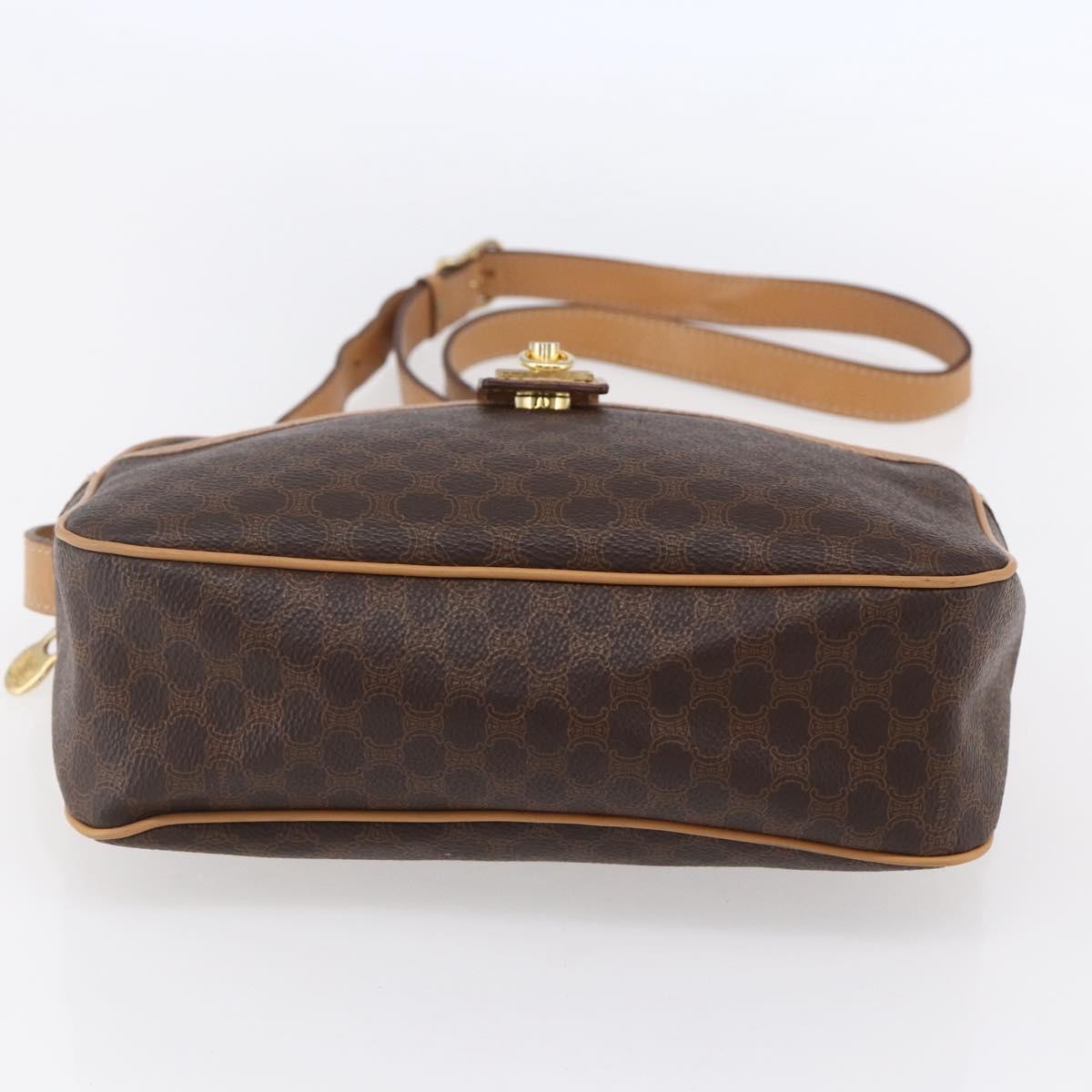 Celine Macadam Shoulder Bag Pvc Leather Brown Pvc Shoulder Bag Bag