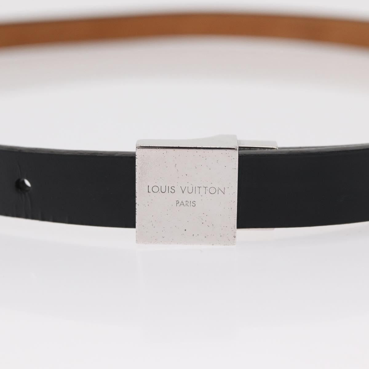 Louis Vuitton Carre Belt Leather Black Leather Belts Accessory