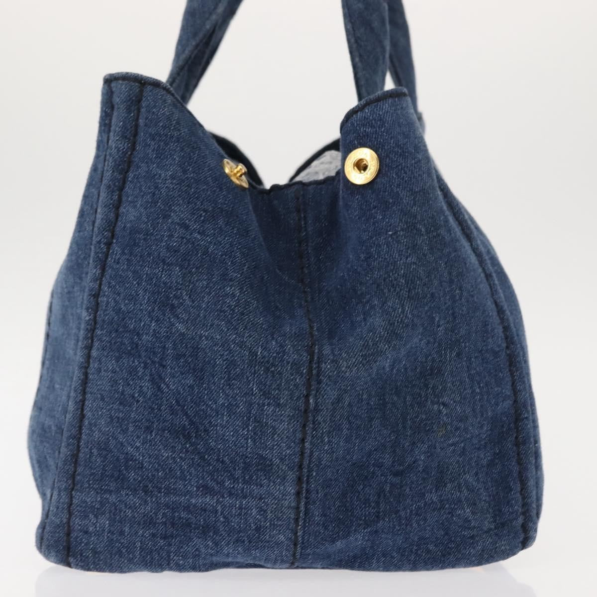 Prada Canapa Convertible Tote Denim Blue Denim_Jeans Bag