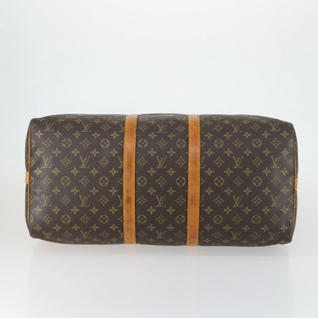 Louis Vuitton Keepall Bandouliere Bag Monogram Canvas Brown Canvas Travel Bag