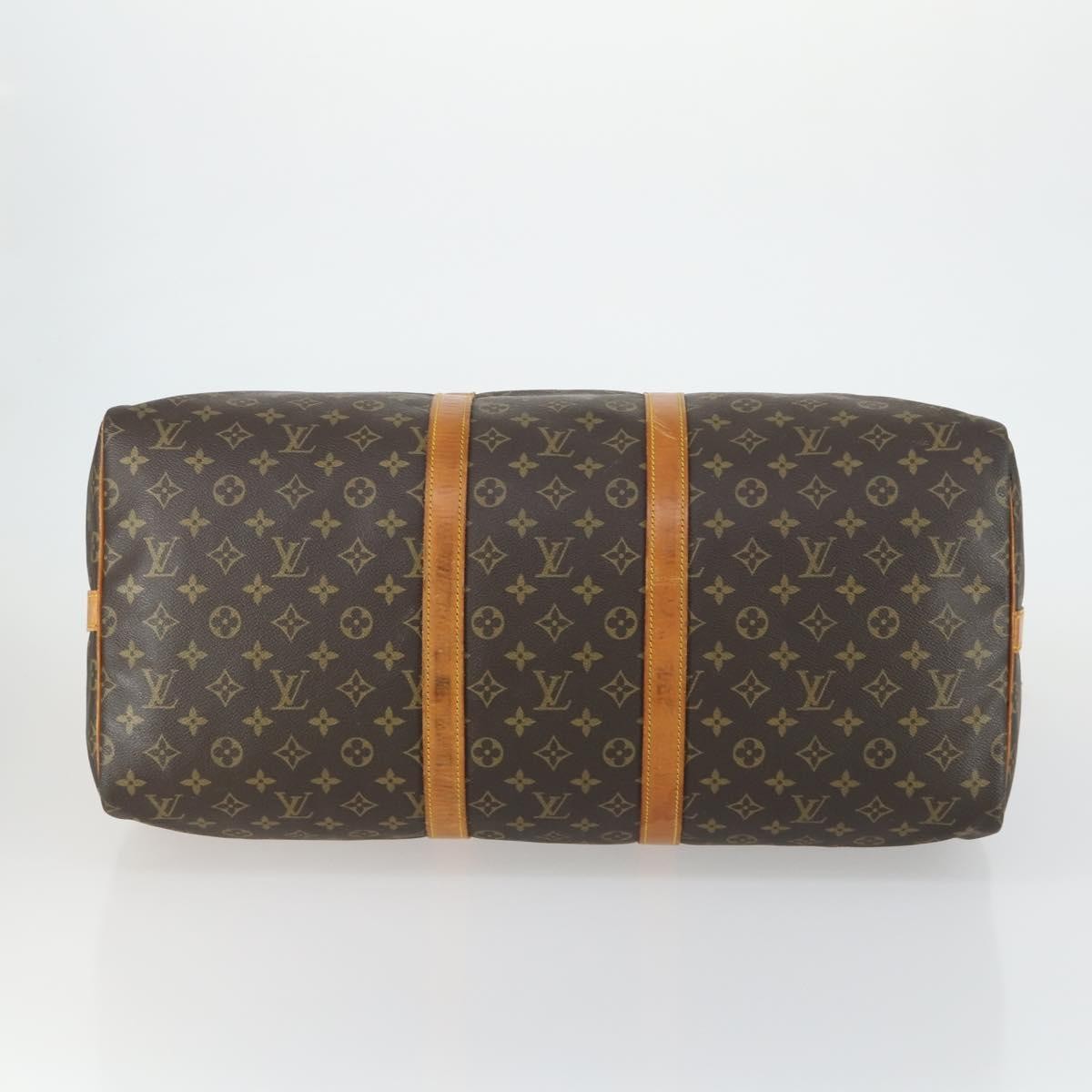 Louis Vuitton Keepall Bandouliere Bag Monogram Canvas Brown Canvas Travel Bag