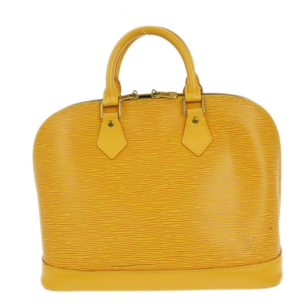 Louis Vuitton Alma Handbag Epi Leather Yellow Leather Handbag