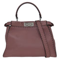 Fendi Selleria Peekaboo Bag Leather Purple Leather Handbag