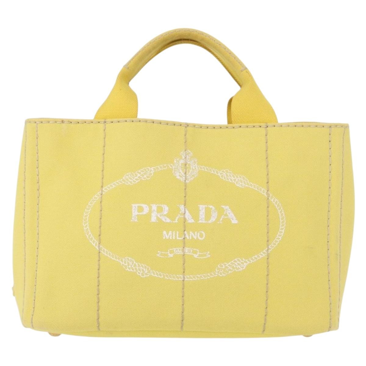 Prada Canapa Convertible Tote Canvas Gold Canvas Tote Bag Bag