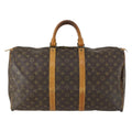 Louis Vuitton Keepall Bag Monogram Canvas Brown Canvas Travel Bag