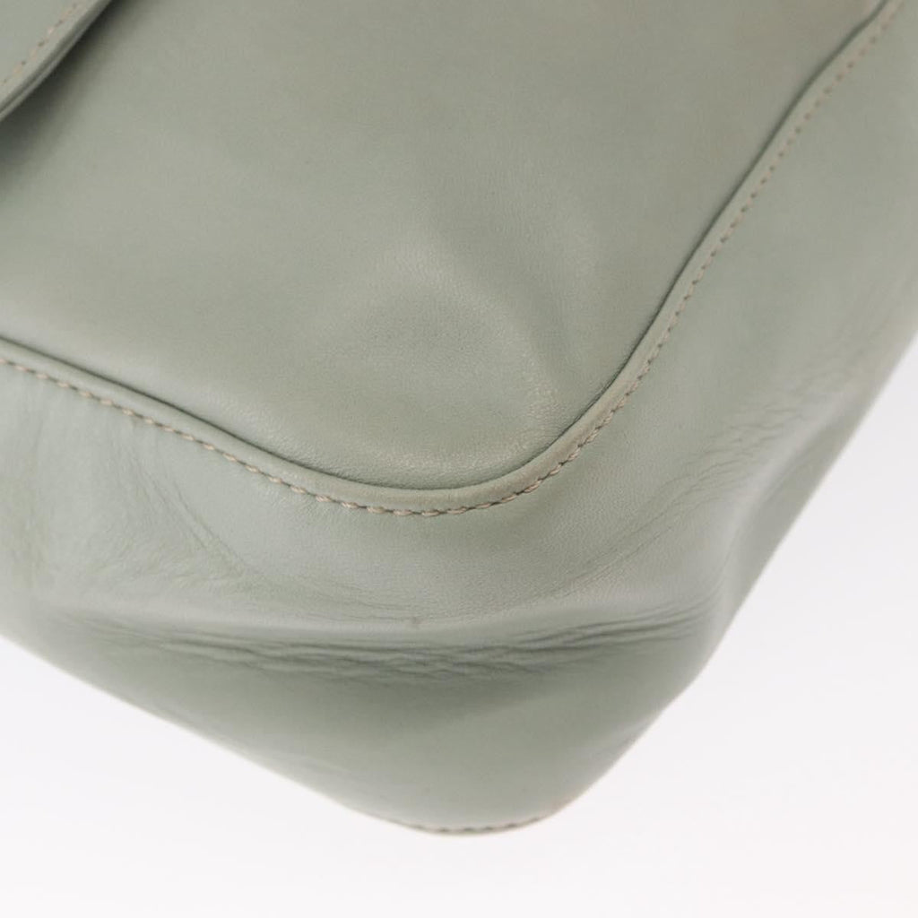 Celine Circle Logo Leather Green Leather Shoulder Bag Bag